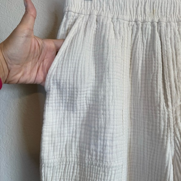 Madewell Lightspun Pull On Balloon Pants in Lighthouse Color Off White Size MED - Picture 4 of 13